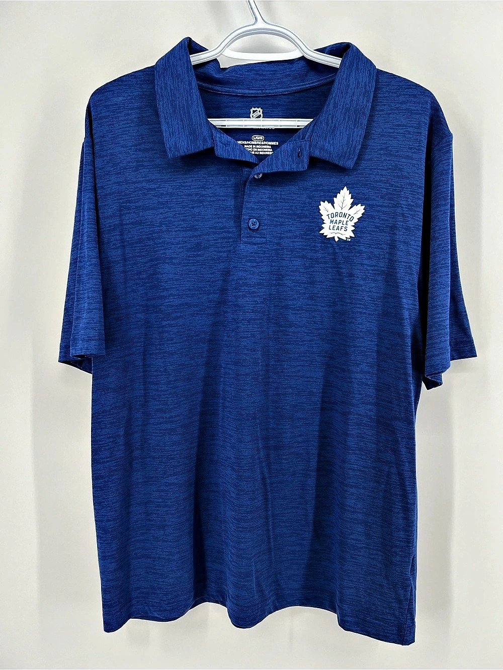 Fanatics NHL Toronto Maple Leafs Men’s Large Heather Blue Polo Shirt